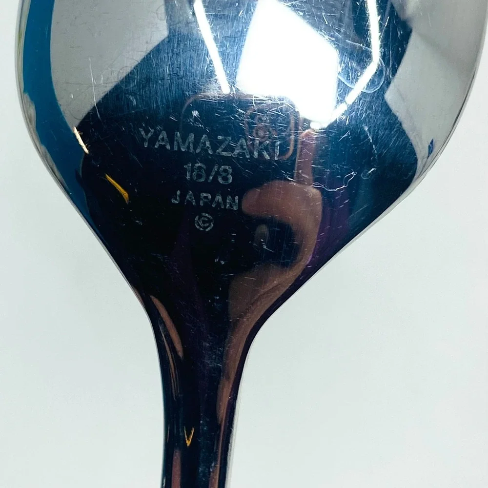 (4) Yamazaki Japan‎ Ribbon Rose Stainless Glossy Teaspoon Lot 6 3/8